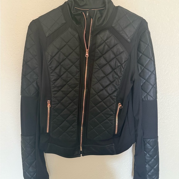 Victoria's Secret Jackets & Blazers - Victoria's Secret Quilted Black Moto Jacket with Rose Gold Hardware